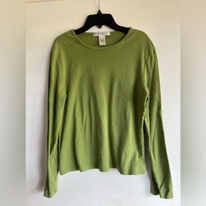 Geoffrey Beene Sport green long-sleeve T-shirt, size Large.